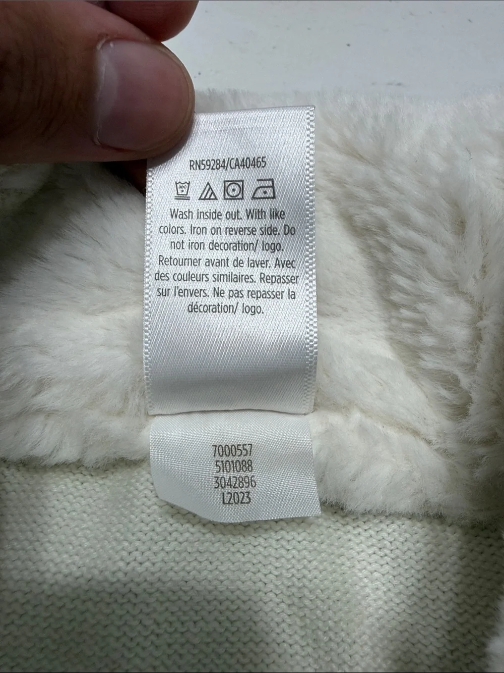 Gymboree Cream Faux Fur Collar Cropped Cardigan Jacket